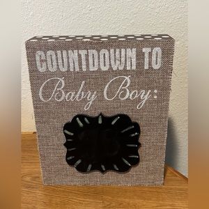 Count Down To Baby Boy Sign 🐘 (Free with purchase)